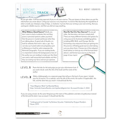 Report Writing Track Homeschool Unit Study Printed Student Book Lesson 8 All About Sources