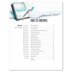Report Writing Track Homeschool Unit Study Printed Student Book Table of Contents
