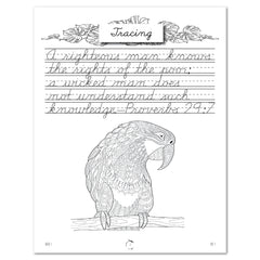 South America homeschool unit study digital student workbook, Cursive workbook tracing