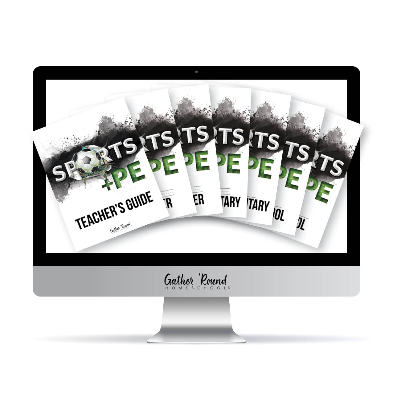 Sports + PE homeschool unit study digital student workbook in all levels with Teacher's Guide bundle