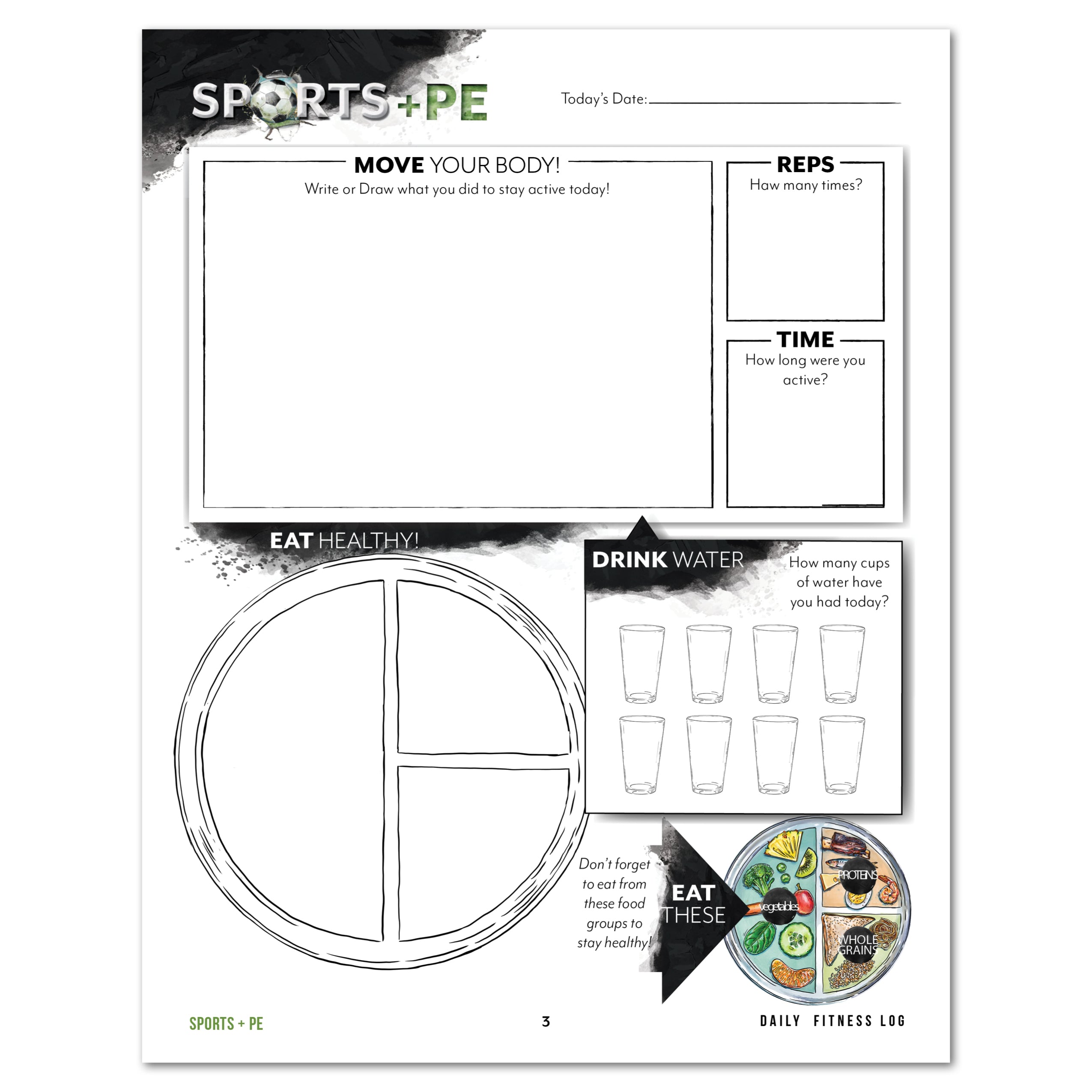 Sports and PE Daily Fitness Log (Digital Download) – Gather 'Round ...