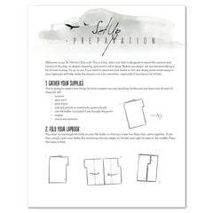 St. Patrick's Day homeschool unit study, printed lapbook with Teacher's Guide lapbook instructions set up and preparation