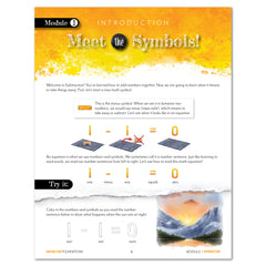 Subtraction Modular Math foundations printed book module 1