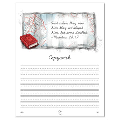 Transportation Homeschool Unit Study Printed Cursive Student Book Week 1 Day 2 Copywork