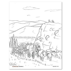US History 3: Growing Identity: 1816-1899 Adventures Though History Homeschool Digital Coloring Book Lesson 2 Wagons Ho!