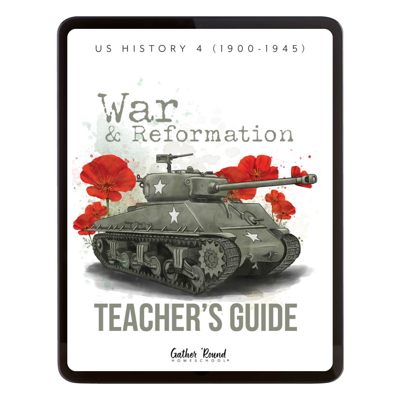 A book or guide cover shown on a tablet-style frame, titled 