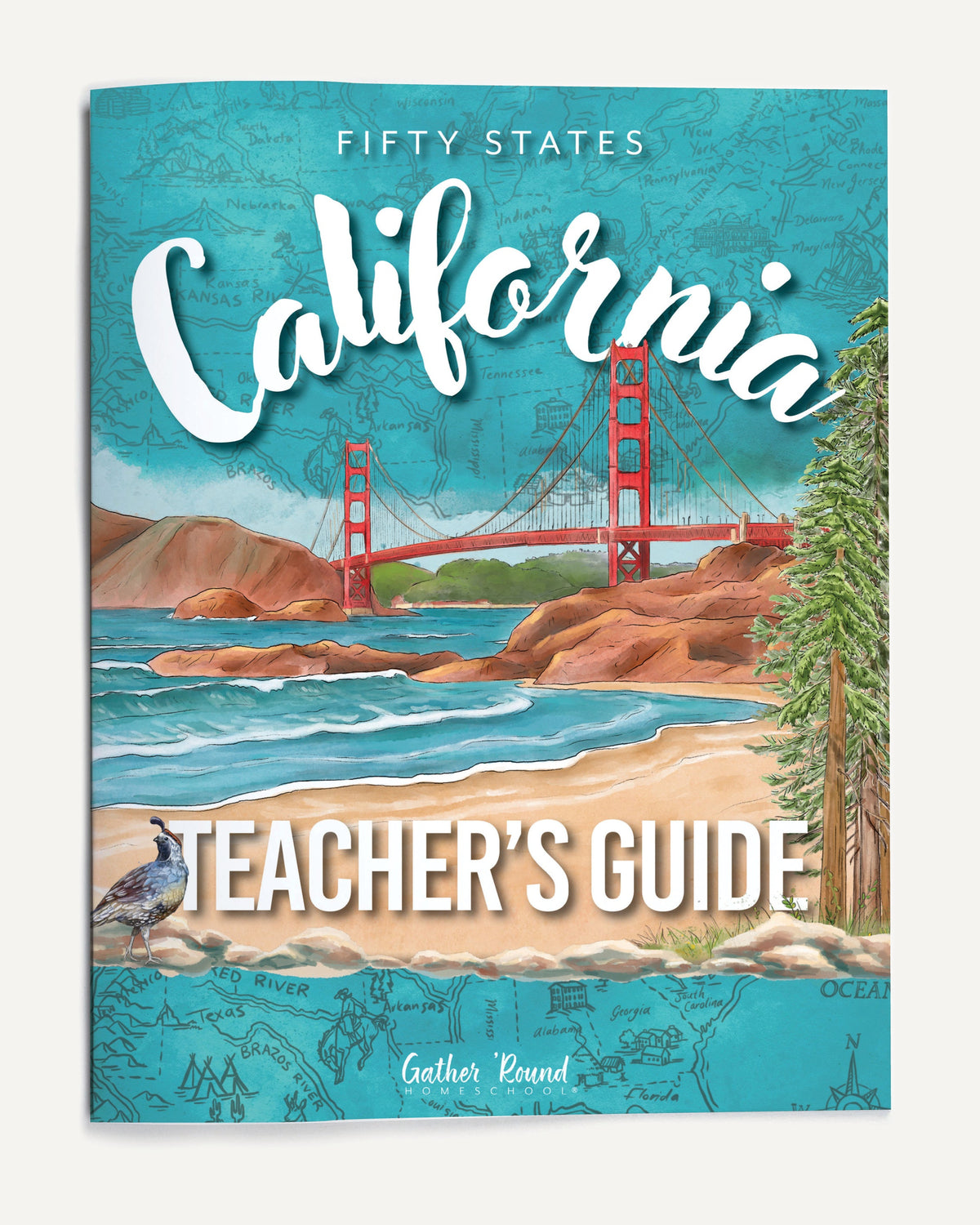 California Fifty States Homeschool Unit Study Printed Teacher's Guide Cover