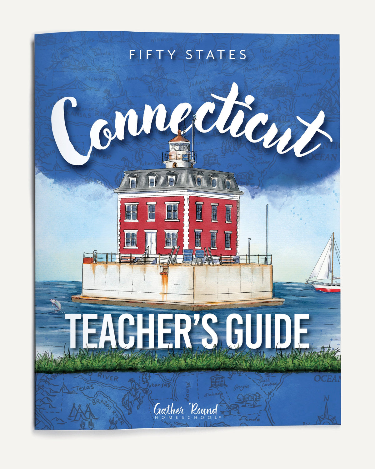 Connecticut Fifty States Homeschool Unit Study Printed Teacher's Guide Cover