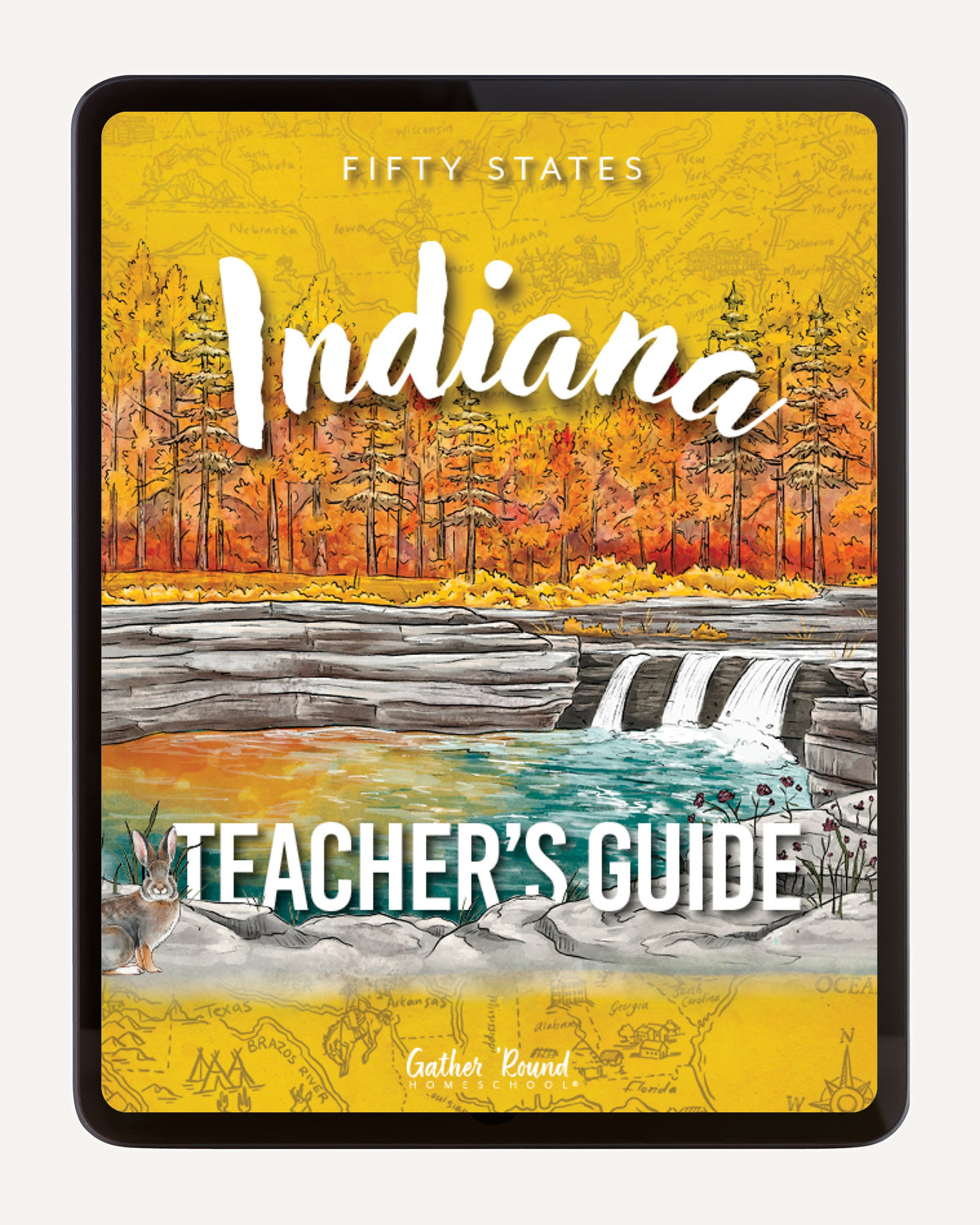 Indiana Fifty States Homeschool Unit Studt Digital Teacher's Guide Cover