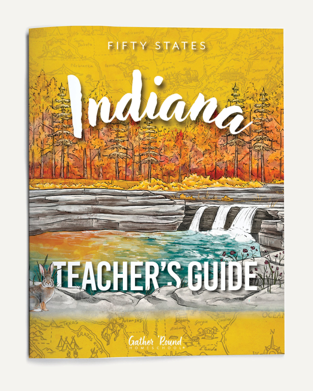 Indiana Fifty States Homeschool Unit Study Printed Teacher's Guide Cover