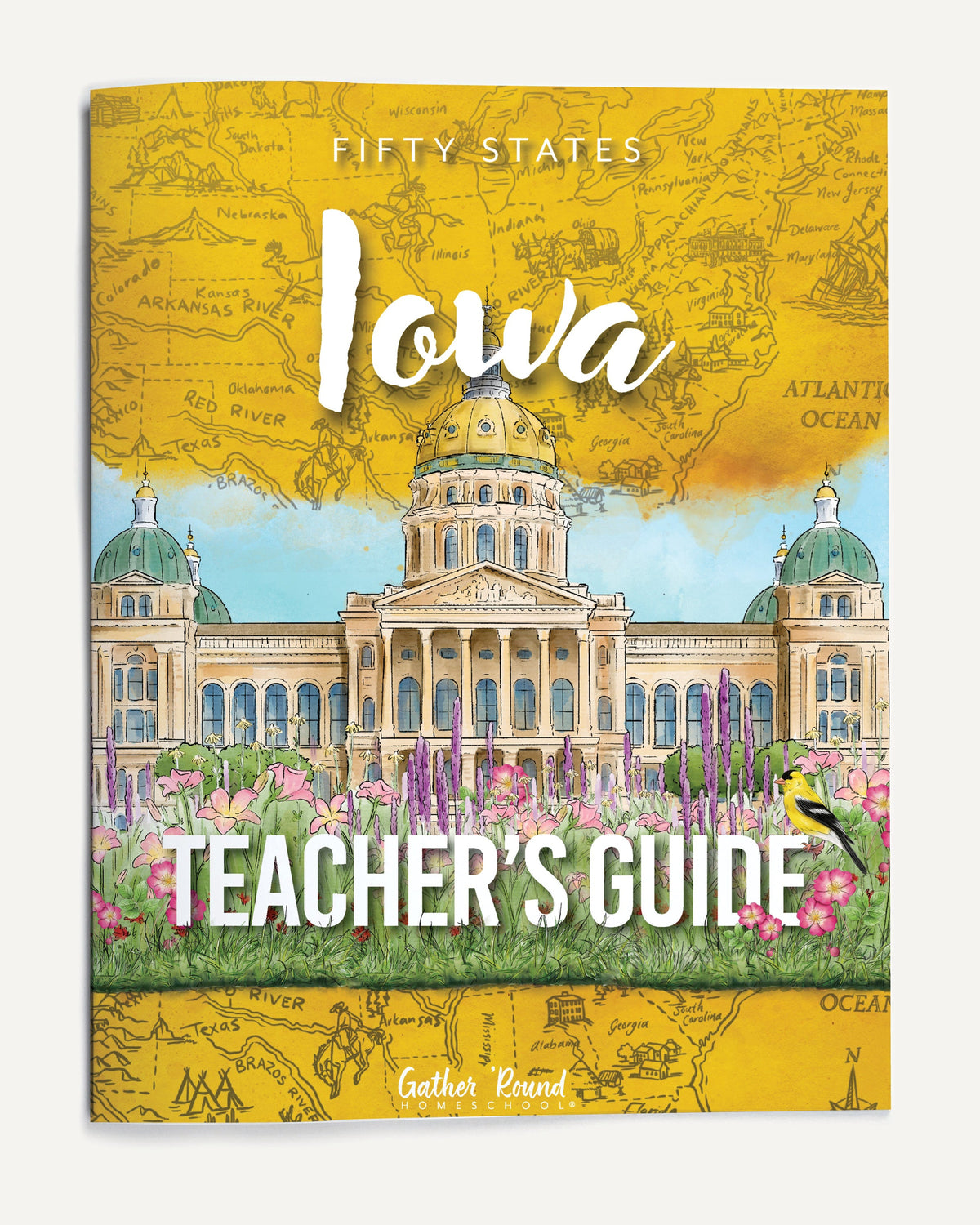 Iowa Fifty States Homeschool Unit Study Printed Teacher's Guide Cover