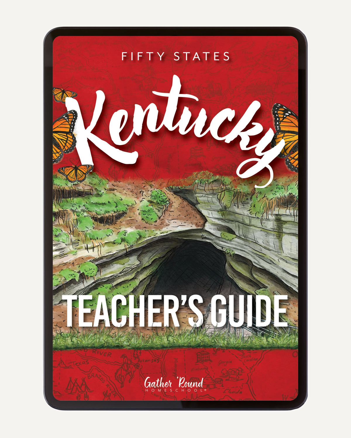Fifty States: Kentucky homeschool unit study, digital Teacher's Guide Cover