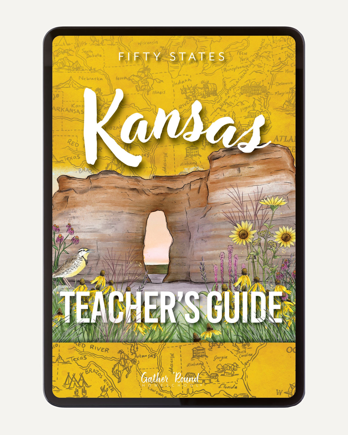 Kansas Fifty States Homeschool Unit Study Digital Teacher's Guide Cover