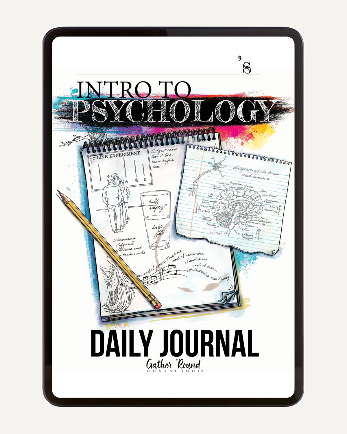 Psychology homeschool unit study digital daily journal