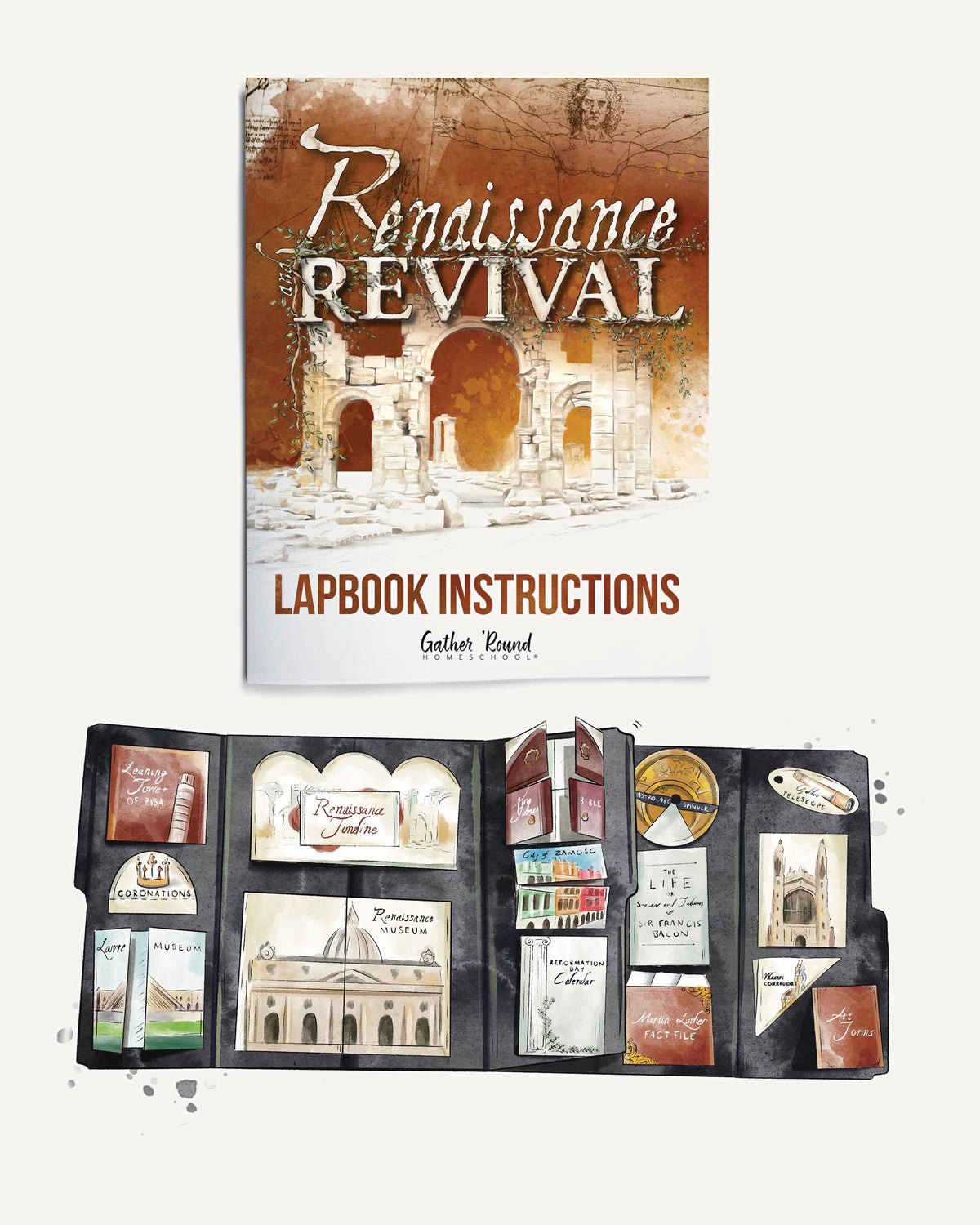 Renaissance and Revival Homeschool Unit Study Printed Lapbook Instructions