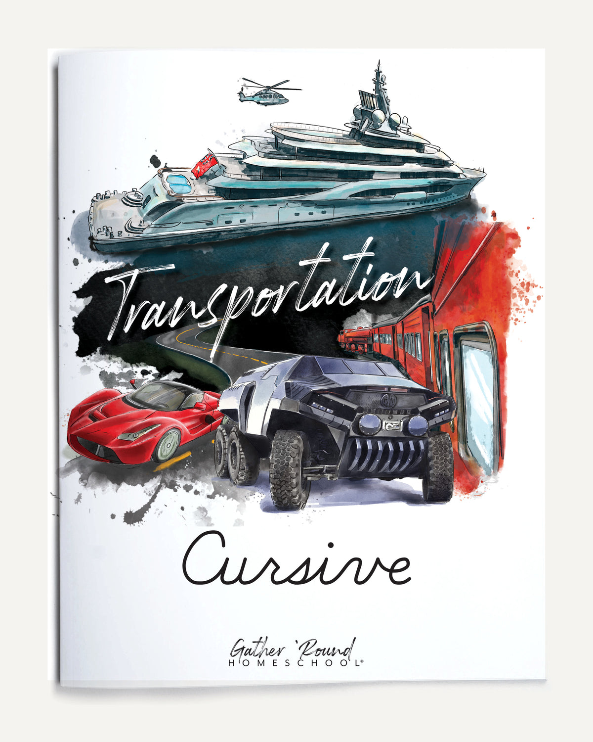 Transportation Homeschool Unit Study Printed Cursive Student Book