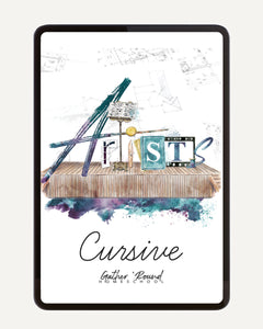 Artist Homeschool Unit Study Digital Cursive Book Cover
