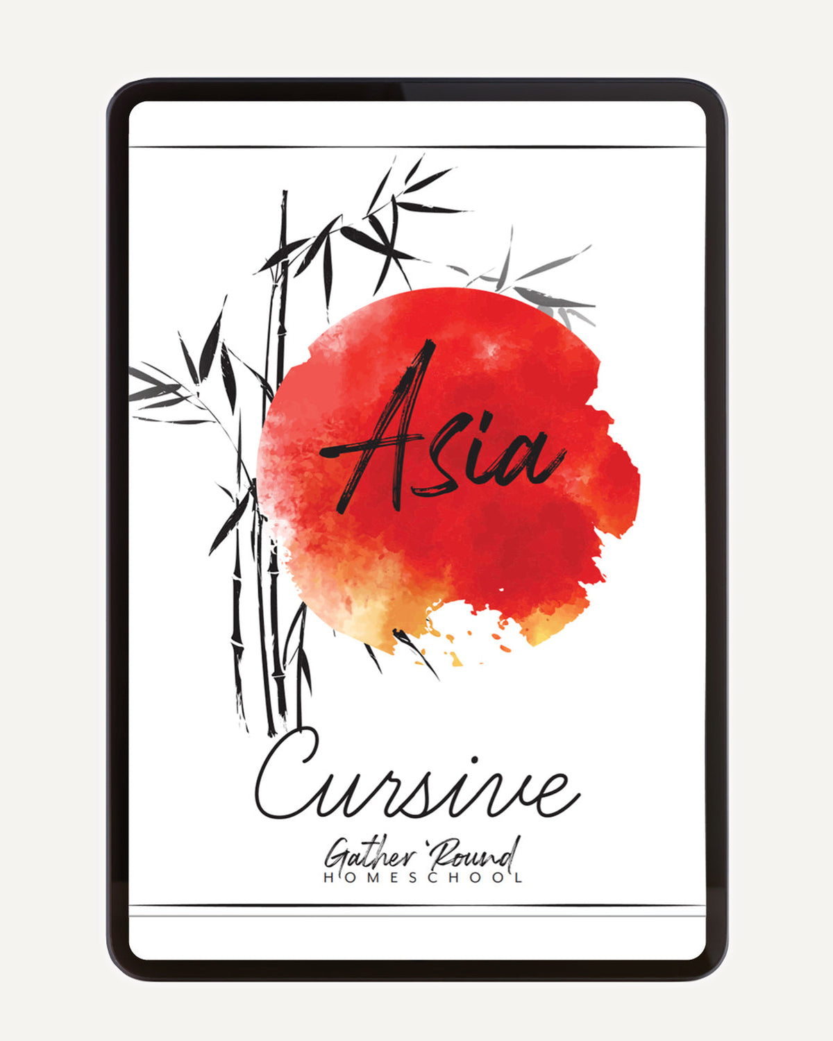 Asia Homeschool Unit Study Digital Cursive Book