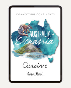 Australia + Oceania Homeschool Study Unit Digital Cursive Book