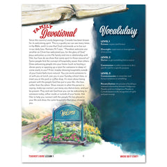 Canada Day Homeschool Unit Study Digital Teacher's Guide Daily Lesson 1 Part 2