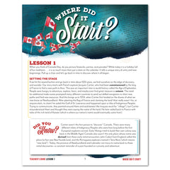 Canada Day Homeschool Unit Study Printed Teacher's Guide Daily Lesson 1 Part 1