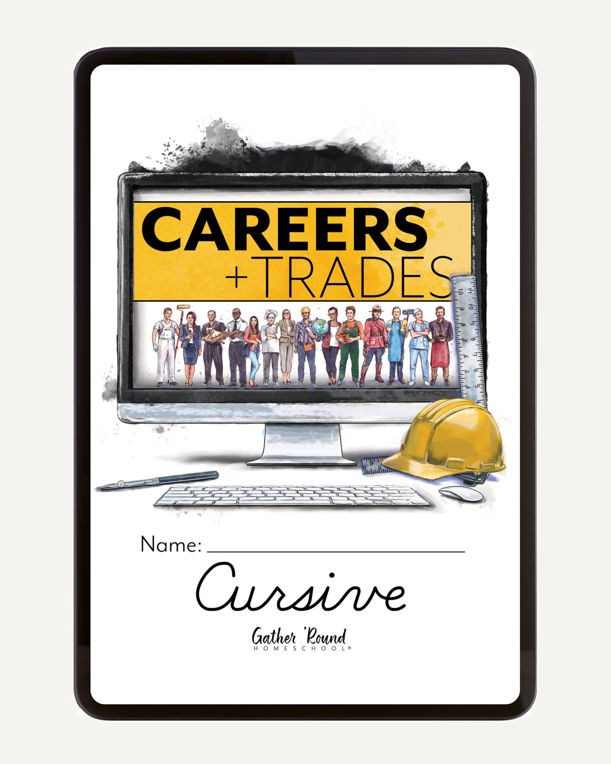Careers + Trades Homeschool Unit Study Digital Cursive Book