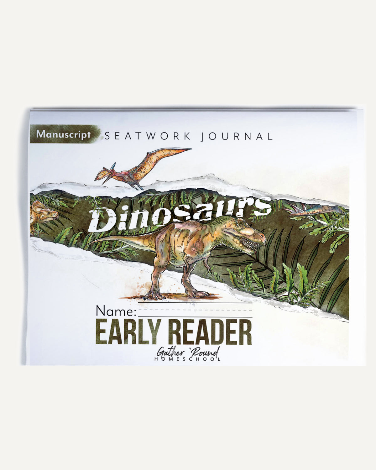 Dinosaurs Homeschool Unit Study Printed Seatwork Journal Manuscript Eary Reader