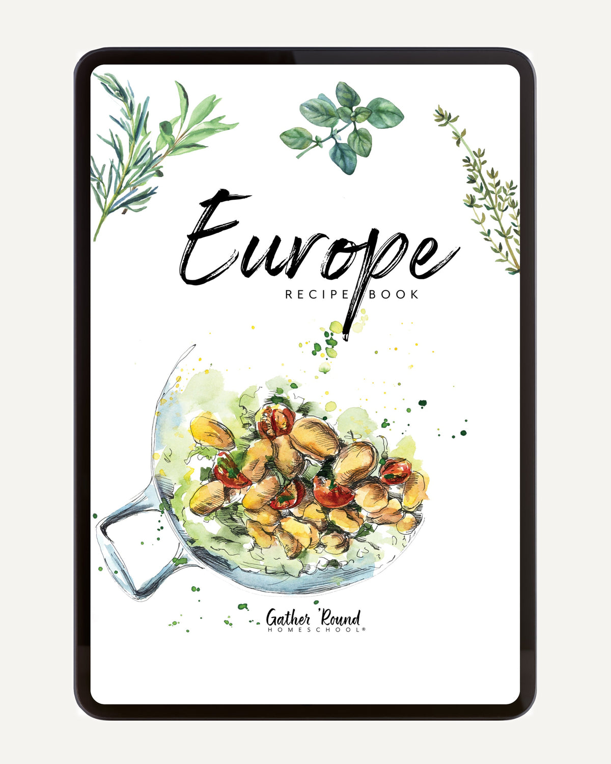 Europe homeschool unit study digital recipe book