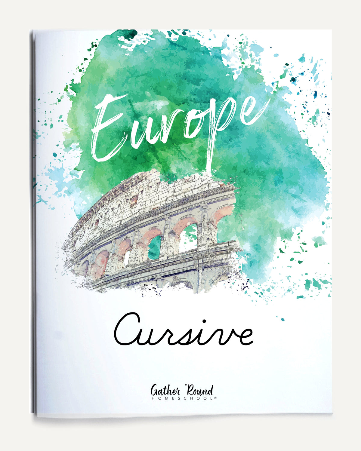 Europe homeschool unit study print cursive student workbook