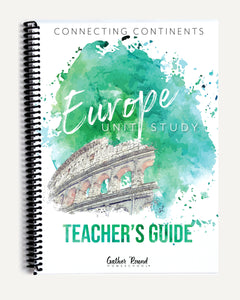 Europe homeschool unit study printed teacher's guide