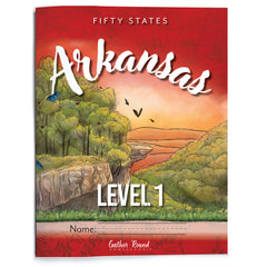 Arkansas Fifty States Homeschool Unit Study Printed Student Book Level 1 Cover