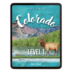 Colorado Fifty States Homeschool Unit Study Digital Student Book Level 1 Cover