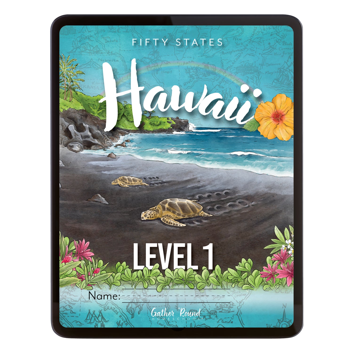 Hawaii Fifty States Homeschool Unit Study Digital Student Book Level 1  Cover