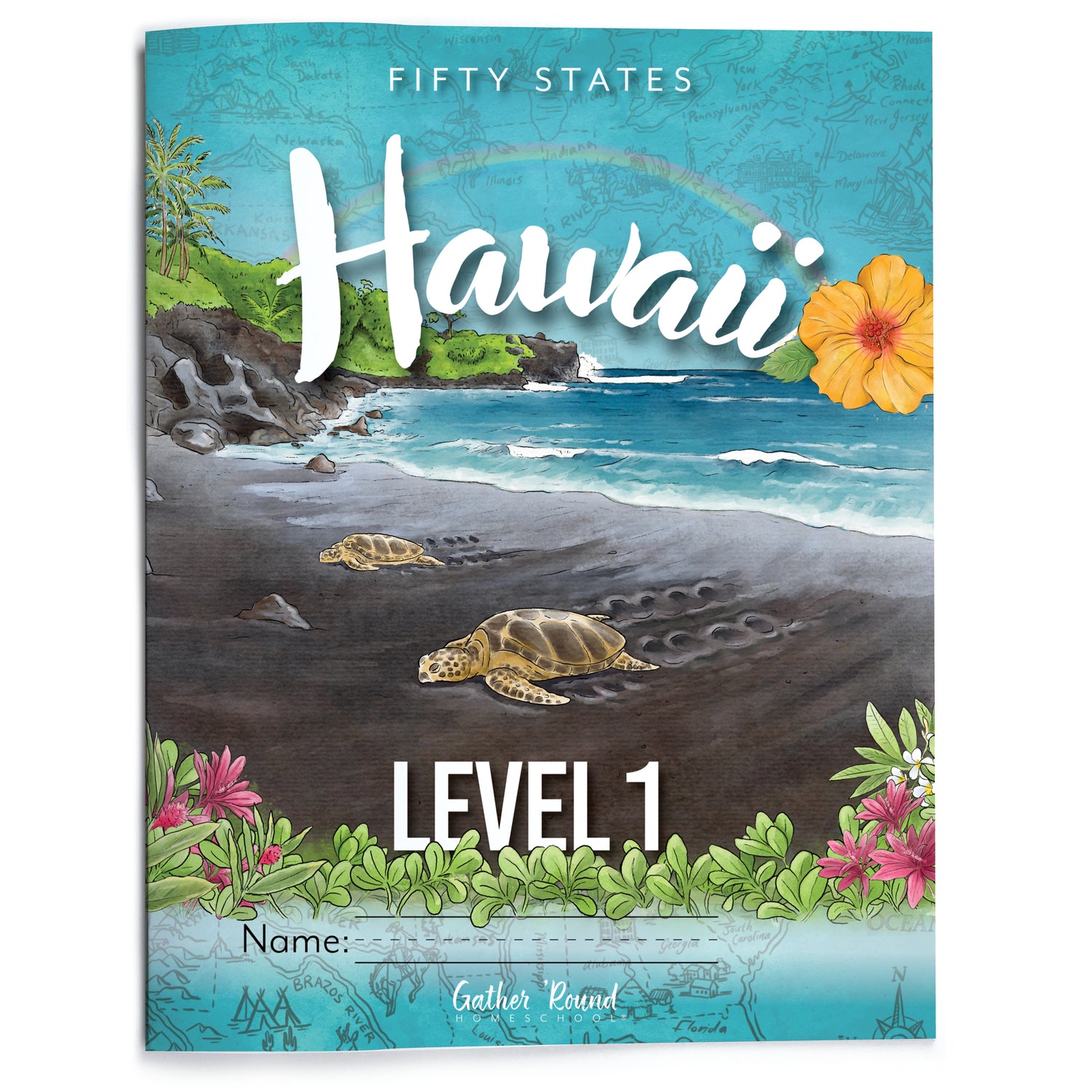 Hawaii Fifty States Homeschool Unit Study Printed Student Book Level 1 Cover