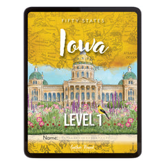 Iowa Fifty States Homeschool Unit Study Digital Student Book Level 1 Cover