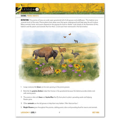 Iowa Fifty States Homeschool Unit Study Printed Student Book Level 1 Lesson 1 Page