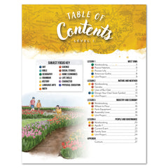 Iowa Fifty States Homeschool Unit Study Printed Student Book Level 1 Table of Contents