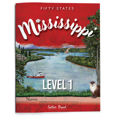 Cover of Mississippi Level 1 with image of river, greenery, and wildlife.