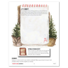 First Christmas homeschool unit study print teacher's guide lesson one part two 