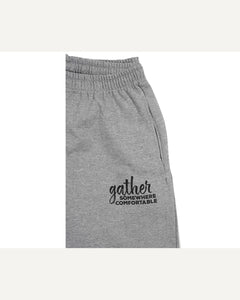 Gathered Somewhere Comfortable Sweatpants (gray) homeschool unit study, printed product image