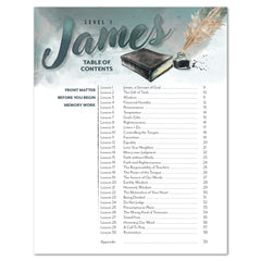 Book of James Homeschool Unit Study Digital Level 1 Student Workbook Table of Contents