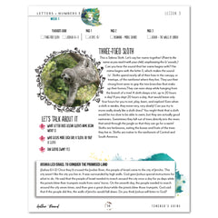Letters + Numbers 3 In The Jungle Printed Teacher's Guide Week 1 Lesson 3 Three-Toed Sloth