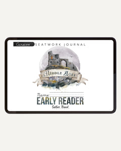 Middle Ages homeschool unit study digital student seatwork book in cursive for early reader