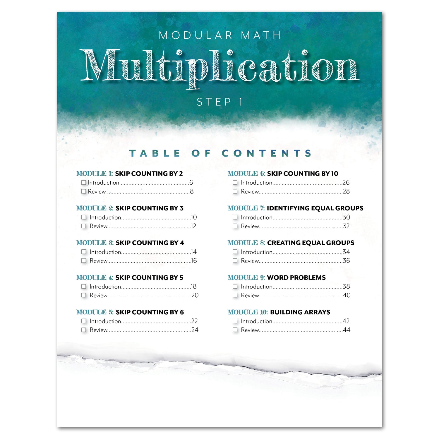 Modular Math: Multiplication (Printed Books)