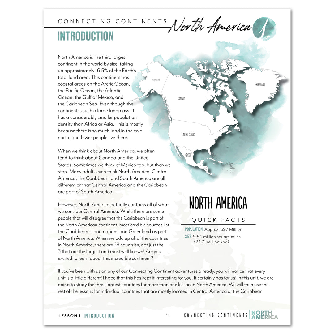 North America Full Unit: Countries, Culture, Cooking & More – Gather ...