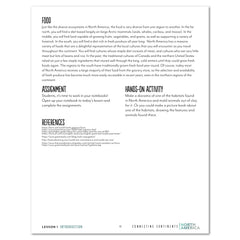 North America homeschool unit study print teacher's guide lesson one part two 