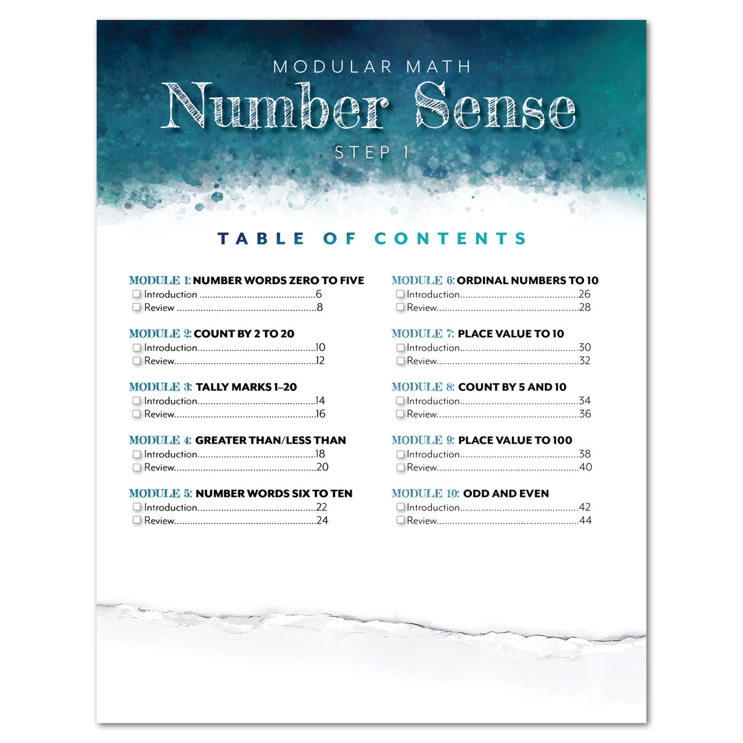 Modular Math: Number Sense (Printed Books) – Gather 'Round Homeschool USA