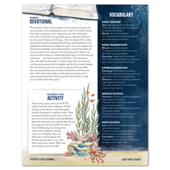 Ocean Life homeschool unit study print teacher's guide family devotional