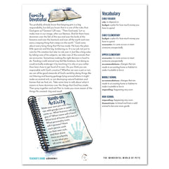Pets homeschool unit study print teacher's guide family devotional