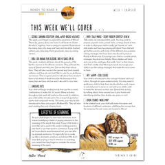 Ready to Read 4 On The Savannah Homeschool Unit Study Printed Teacher's Guide Week 1 Snapshot